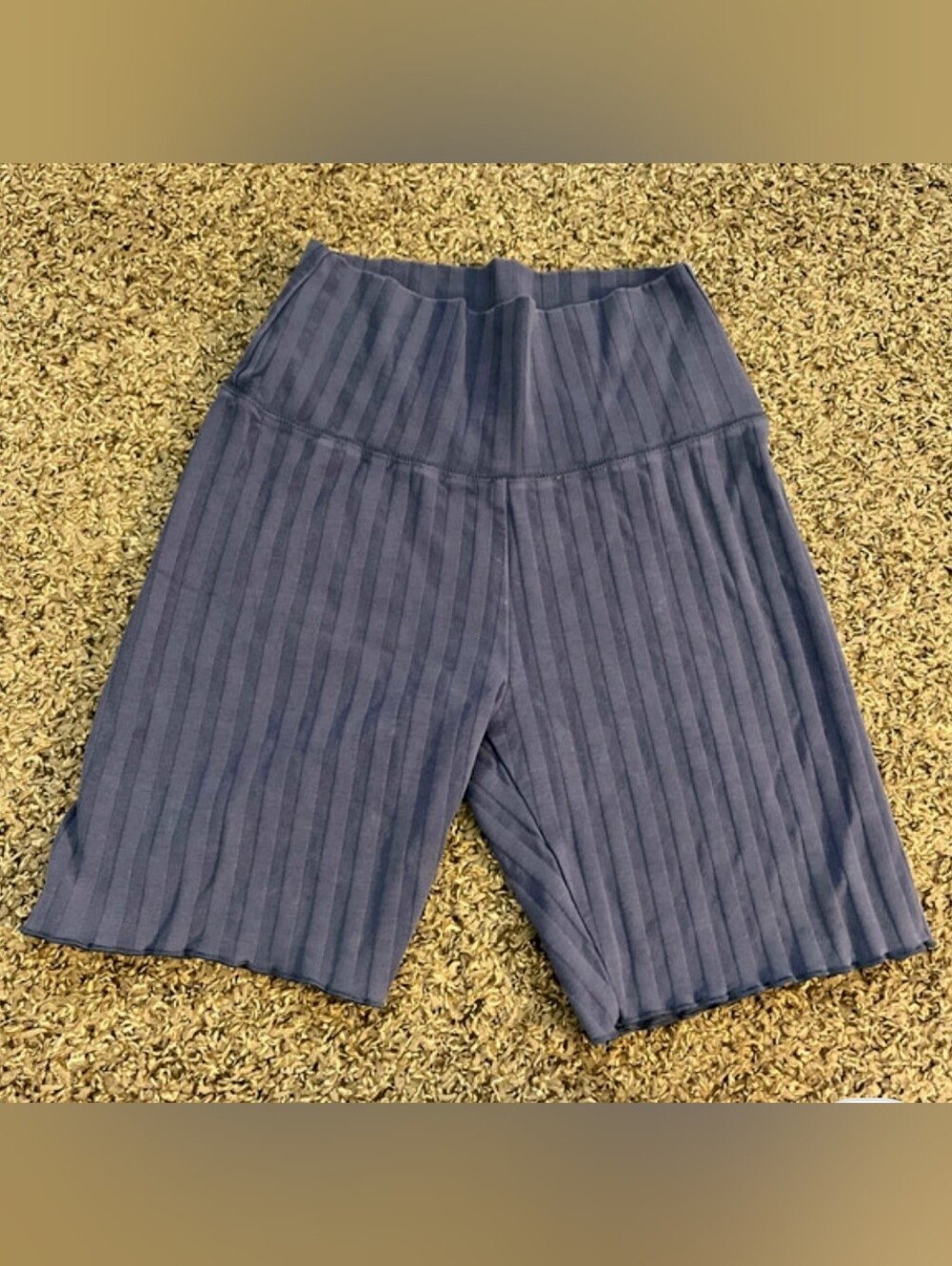 Aerie Ribbed High-Waist Bike Shorts - Navy